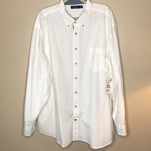 Nautica white button down long sleeve shirt